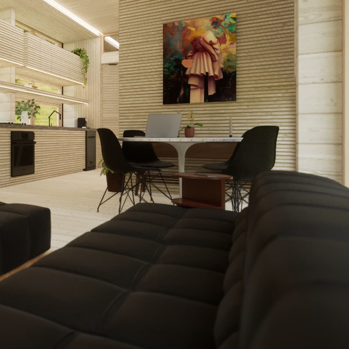 Pedestal Dining Table, MINKA · Living Room
