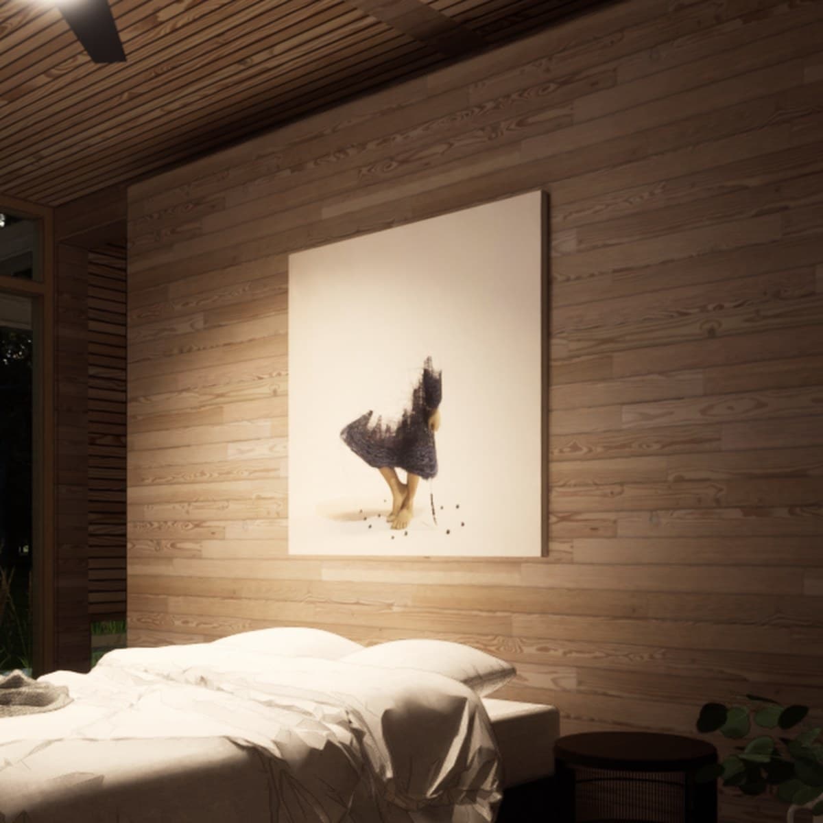 Plume, Framed Print, DOMO · Bedroom